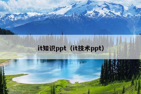 it知识ppt（it技术ppt）