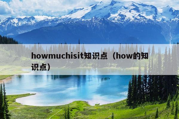 howmuchisit知识点（how的知识点）