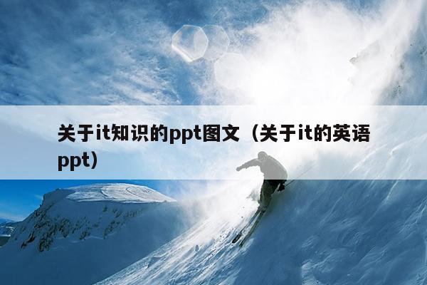 关于it知识的ppt图文（关于it的英语ppt）