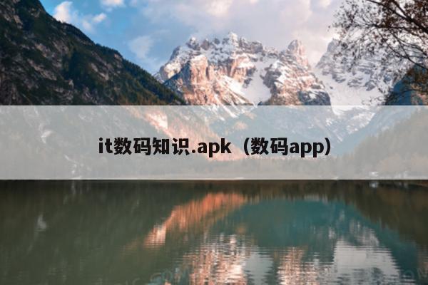 it数码知识.apk（数码app）